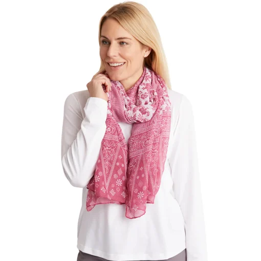 Insect Shield Versatile Wrap Scarf Dusty Rose