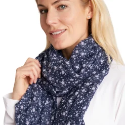 Insect Shield Wildflower Wrap Scarf Navy