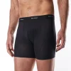 Men'S Aether Boxers With Fly Opening Black