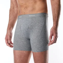 Men'S Aether Boxers With Fly Opening Mid Grey Marl