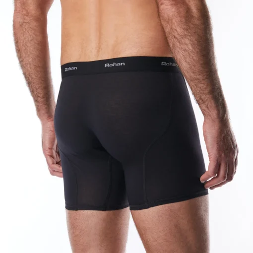 Men'S Aether Boxers With Fly Opening Black