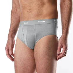 Men'S Aether Briefs With Fly Opening Mid Grey Marl