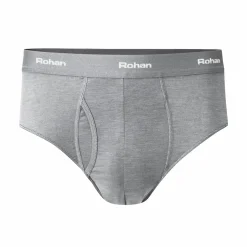 Men'S Aether Briefs With Fly Opening Mid Grey Marl