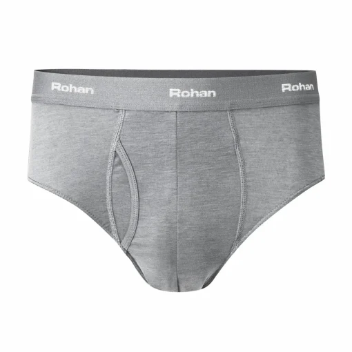 Men'S Aether Briefs With Fly Opening Mid Grey Marl