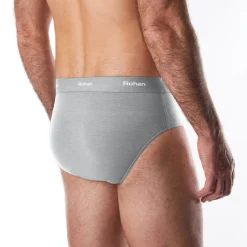 Men'S Aether Briefs With Fly Opening Mid Grey Marl