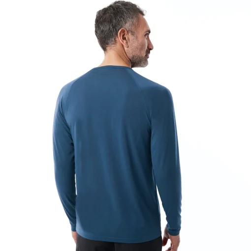 Men'S Aether Long Sleeve T Peninsula Blue
