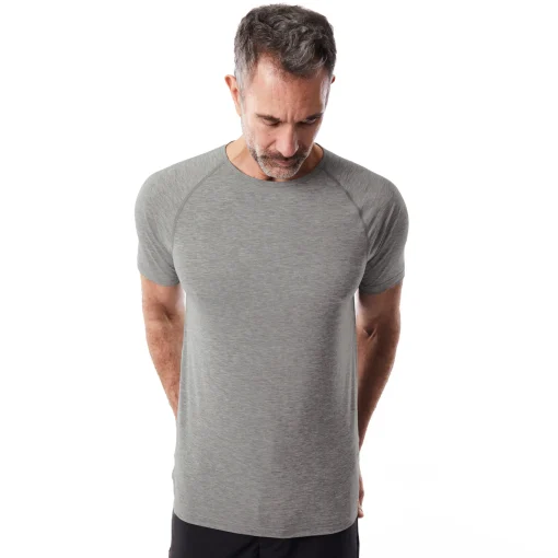 Men'S Aether Short Sleeve T Mid Grey Marl