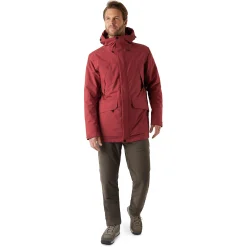 Men'S Aran Waterproof Jacket Auburn Red
