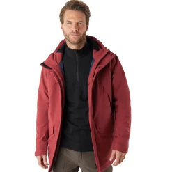 Men'S Aran Waterproof Jacket Auburn Red