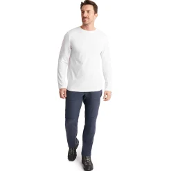 Men'S Basis Long Sleeve T White
