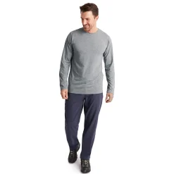Men'S Basis Long Sleeve T Mid Grey Marl