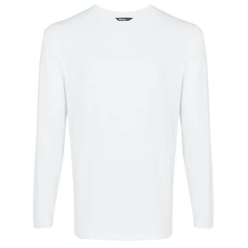 Men'S Basis Long Sleeve T White
