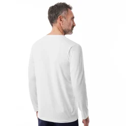 Men'S Basis Long Sleeve T White