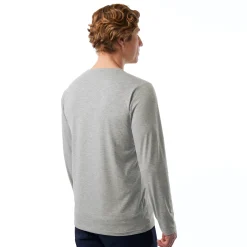 Men'S Basis Long Sleeve T Mid Grey Marl