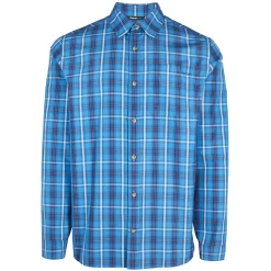 Men'S Coast Long Sleeve Shirt Island Blue Check