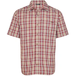 Men'S Coast Short Sleeve Shirt Arizona Red Check