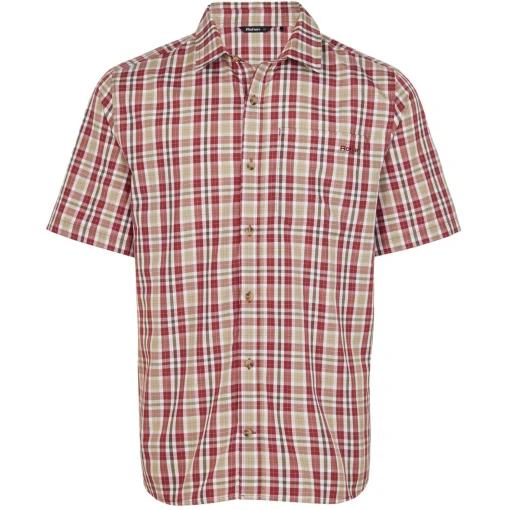 Men'S Coast Short Sleeve Shirt Arizona Red Check