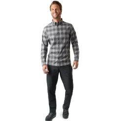 Men'S Dover Long Sleeve Shirt Grey Rock Check
