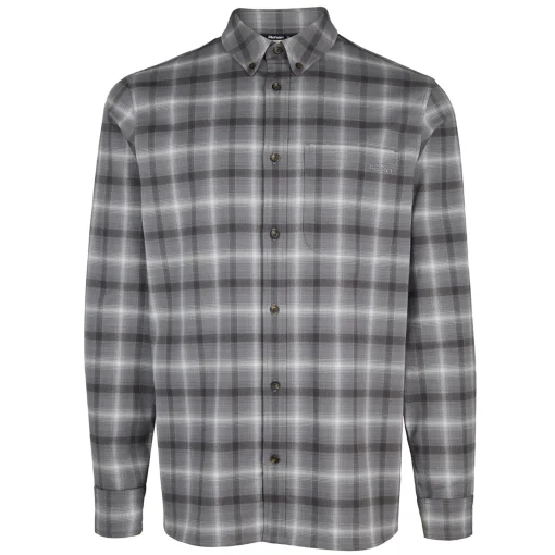 Men'S Dover Long Sleeve Shirt Grey Rock Check