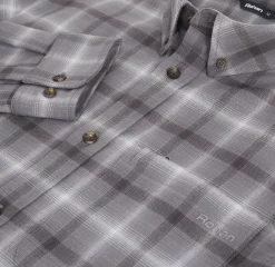 Men'S Dover Long Sleeve Shirt Grey Rock Check