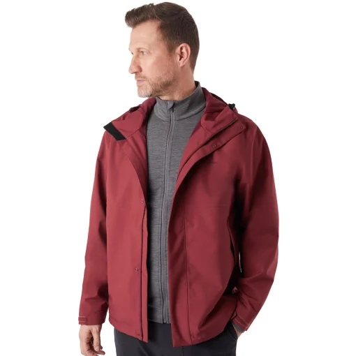 Men'S Farne Waterproof Jacket Auburn Red
