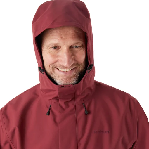 Men'S Farne Waterproof Jacket Auburn Red