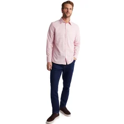 Men'S Finchley Long Sleeve Shirt Light Pink Oxford