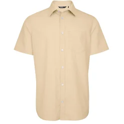 Men'S Finchley Short Sleeve Shirt Iris Yellow Oxford