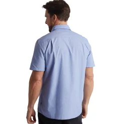 Men'S Finchley Short Sleeve Shirt Ridge Blue Oxford