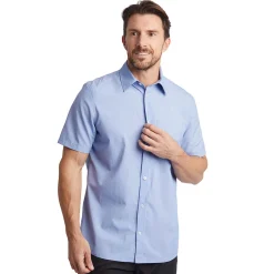 Men'S Finchley Short Sleeve Shirt Ridge Blue Oxford
