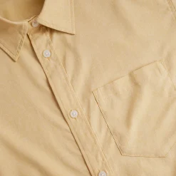 Men'S Finchley Short Sleeve Shirt Iris Yellow Oxford