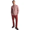 Men'S Firth Long Sleeve Shirt Chestnut Red Gingham