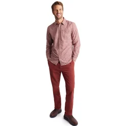 Men'S Firth Long Sleeve Shirt Chestnut Red Gingham