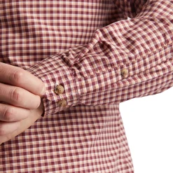 Men'S Firth Long Sleeve Shirt Chestnut Red Gingham