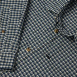Men'S Firth Long Sleeve Shirt Marine Blue Gingham