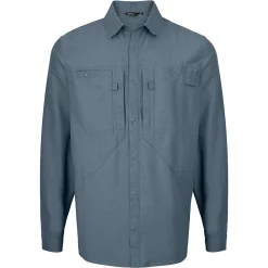 Men'S Frontier Long Sleeve Shirt Slate Grey Marl