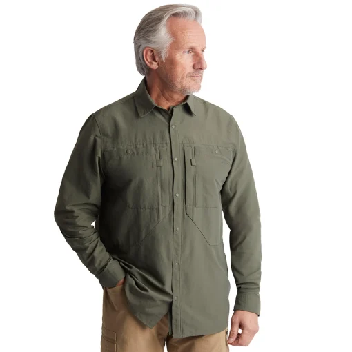 Men'S Frontier Long Sleeve Shirt District Green