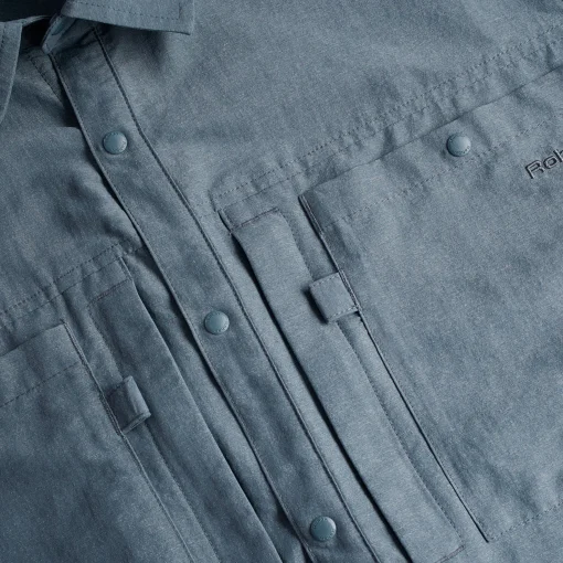 Men'S Frontier Long Sleeve Shirt Slate Grey Marl