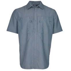 Men'S Frontier Short Sleeve Shirt Slate Grey Marl
