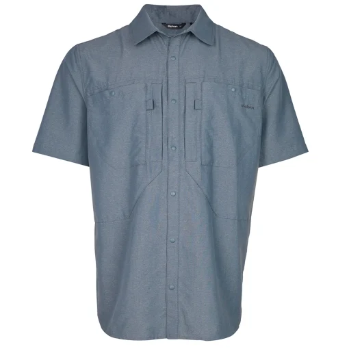Men'S Frontier Short Sleeve Shirt Slate Grey Marl