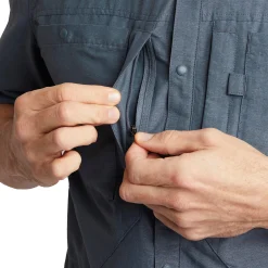 Men'S Frontier Short Sleeve Shirt Slate Grey Marl