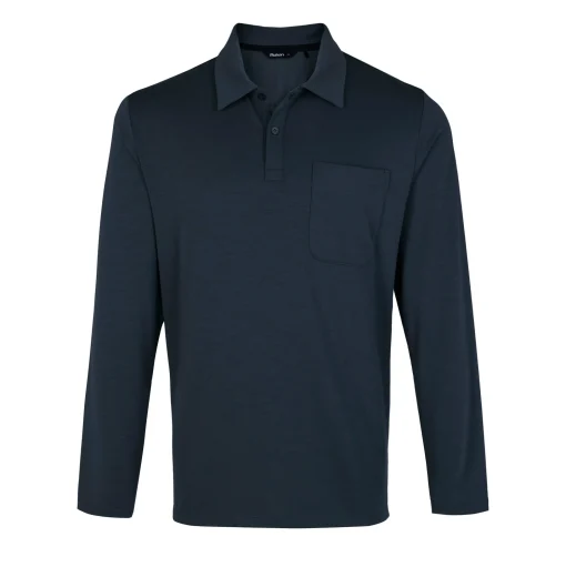 Men'S Global Long Sleeve Polo True Navy