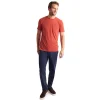 Men'S Harbour Short Sleeve T-Shirt Coast Red Marl Stripe