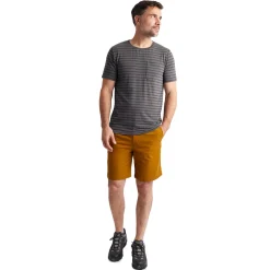 Men'S Harbour Short Sleeve T-Shirt Stormy Grey Marl Stripe