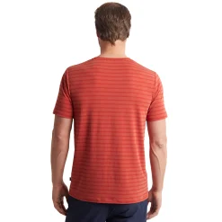 Men'S Harbour Short Sleeve T-Shirt Coast Red Marl Stripe