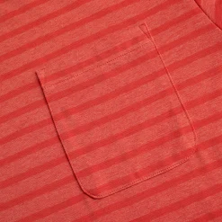 Men'S Harbour Short Sleeve T-Shirt Coast Red Marl Stripe