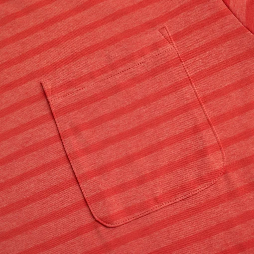 Men'S Harbour Short Sleeve T-Shirt Coast Red Marl Stripe