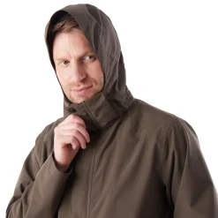 Men'S Hyde Waterproof Mac Dark Olive Brown
