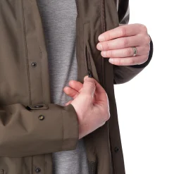 Men'S Hyde Waterproof Mac Dark Olive Brown