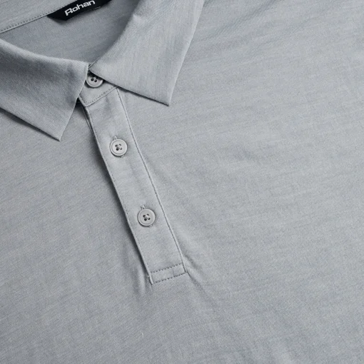 Men'S Merino Cool Short Sleeve Polo Haze Grey Marl
